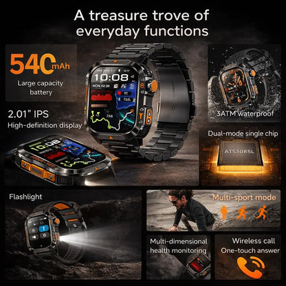 NovaForce X2 Pro Rugged GPS Smartwatch with Bluetooth Calling
