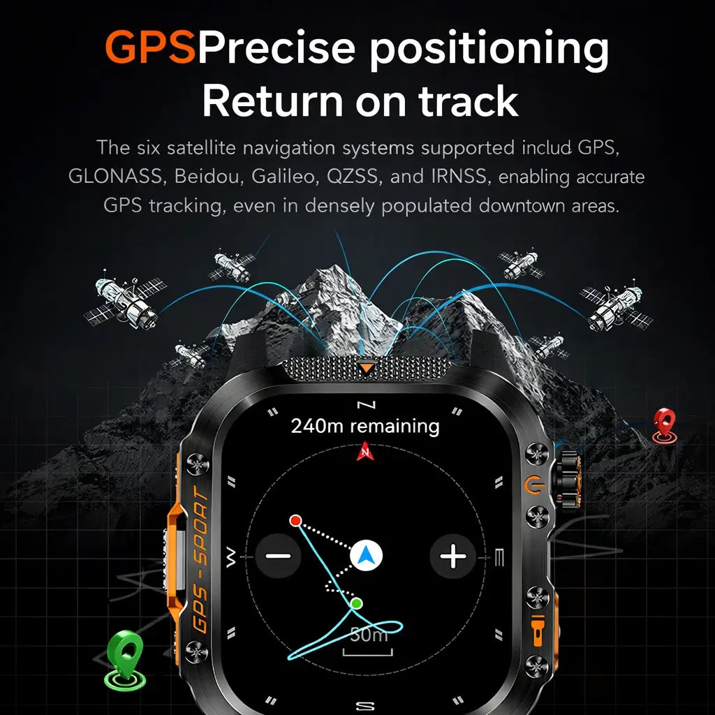 NovaForce X2 Pro Rugged GPS Smartwatch with Bluetooth Calling