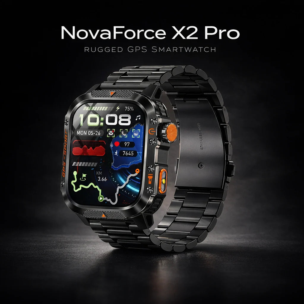 NovaForce X2 Pro Rugged GPS Smartwatch with Bluetooth Calling