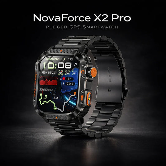 NovaForce X2 Pro Rugged GPS Smartwatch with Bluetooth Calling