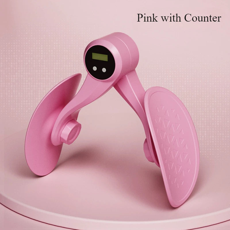 Pelvic Floor Muscle Trainer with Rep Counter – Adjustable Thigh Master for Postpartum Recovery and Leg & Butt Training