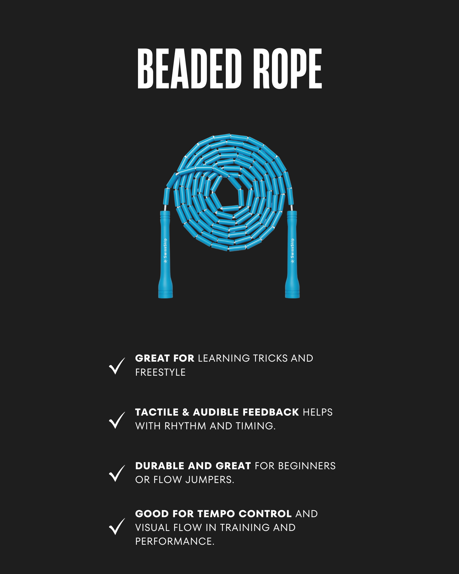 SKY BLUE BEADED ROPE