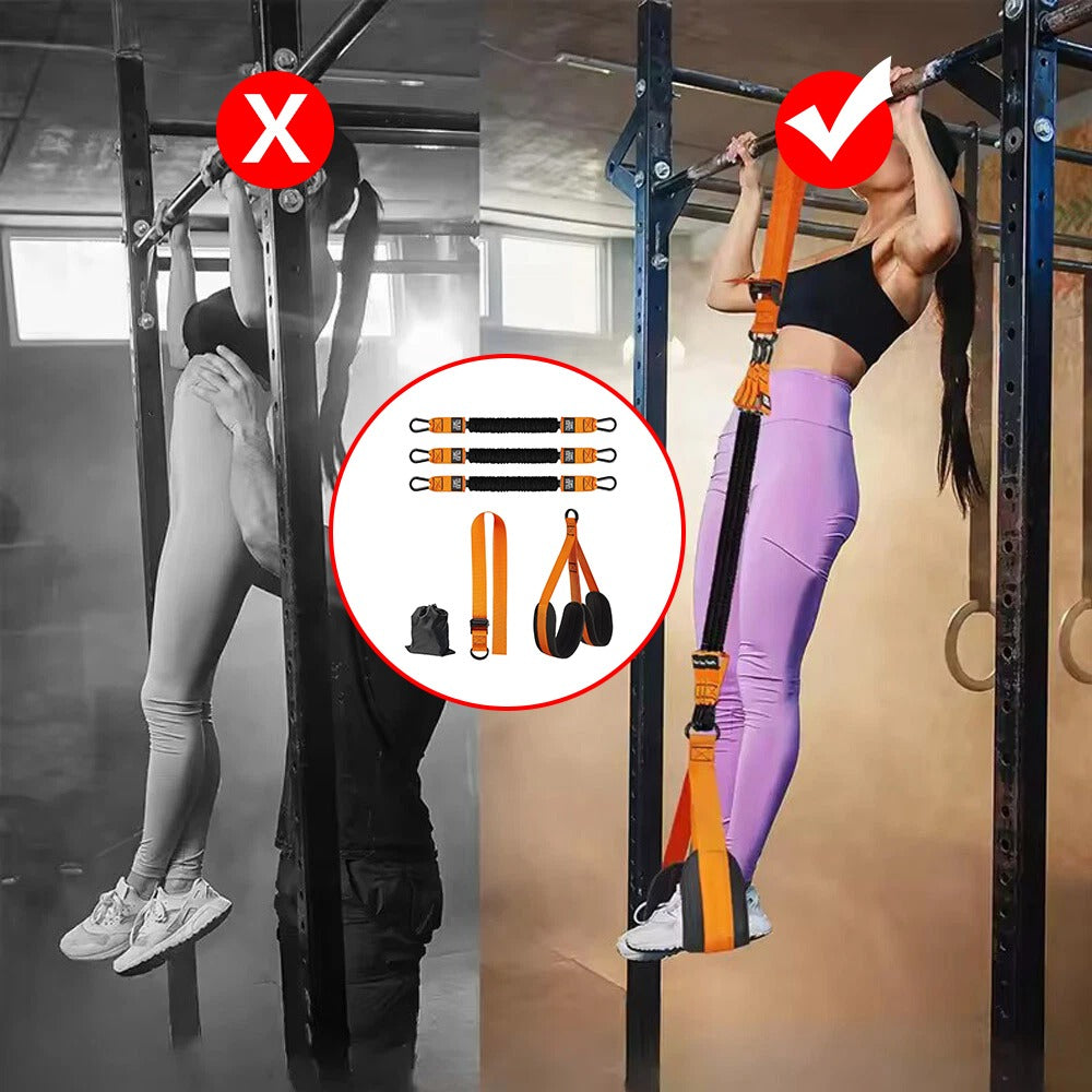Pull-Up Assist Bands Set with Knee Rest