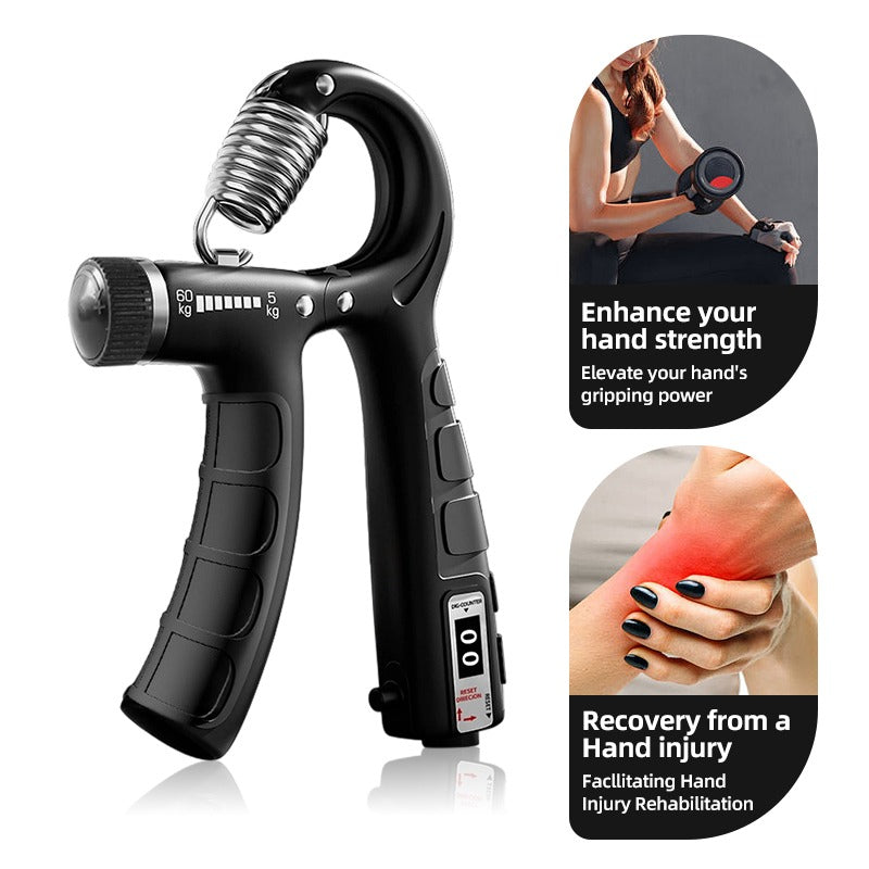 Adjustable Hand Grip Strengthener with Counter