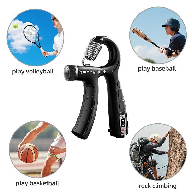 Adjustable Hand Grip Strengthener with Counter